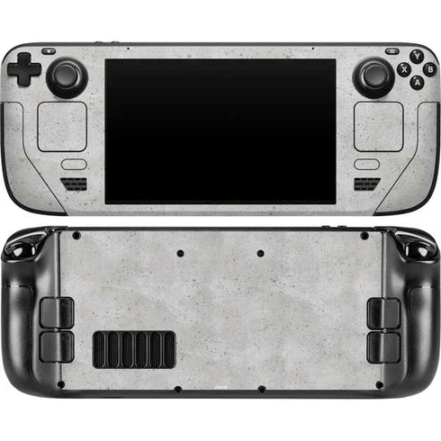 Light Grey Concrete Steam Deck Handheld Gaming Computer OLED Skin