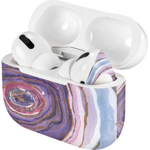 Lilac Watercolor Geode AirPods Skins