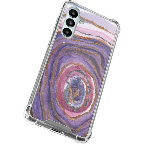 Lilac Watercolor Geode Galaxy A16 5G Clear Case