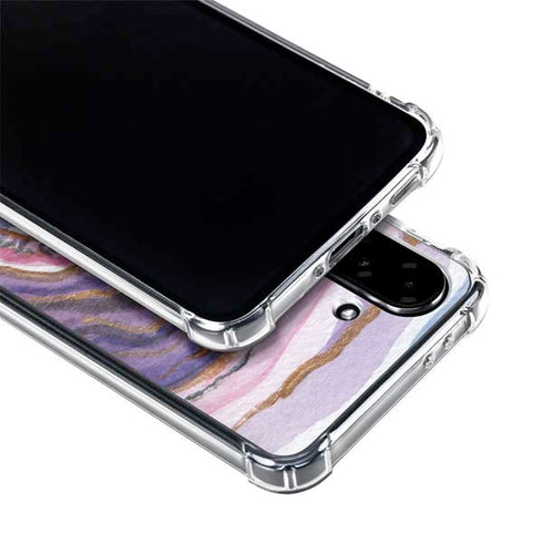 Lilac Watercolor Geode Galaxy A36 5G Clear Case