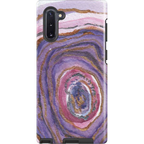 Lilac Watercolor Geode Galaxy Cases