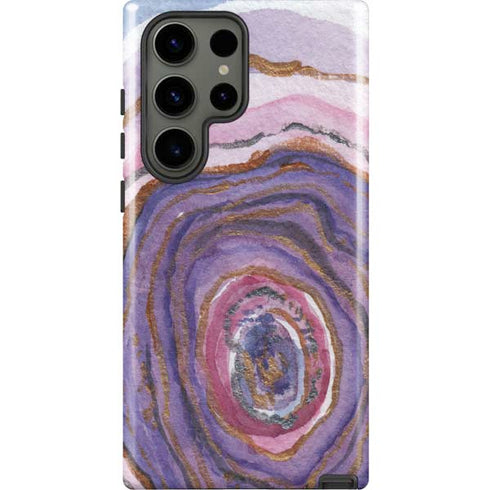 Lilac Watercolor Geode Galaxy S23 Ultra Pro Case