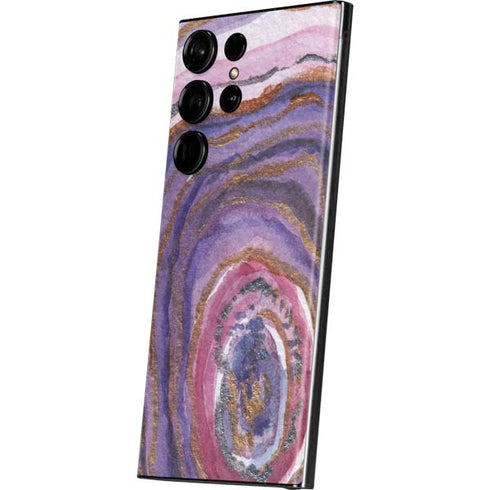Lilac Watercolor Geode Galaxy Skins