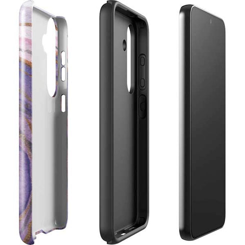 Lilac Watercolor Geode Galaxy S25 Impact Case
