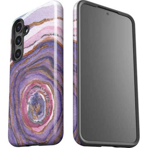 Lilac Watercolor Geode Galaxy S25 Impact Case