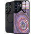 Lilac Watercolor Geode Galaxy S25 Kickstand Case