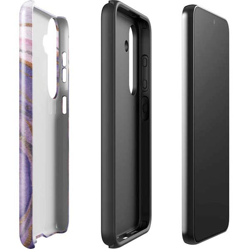 Lilac Watercolor Geode Galaxy S25 Plus Impact Case