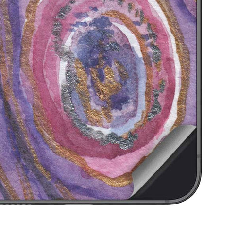 Lilac Watercolor Geode Galaxy S25 Skin