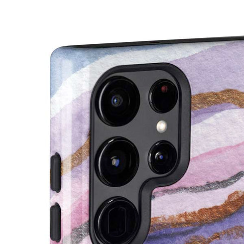 Lilac Watercolor Geode Galaxy S25 Ultra Impact Case