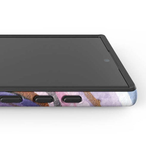 Lilac Watercolor Geode Galaxy S25 Ultra Impact Case