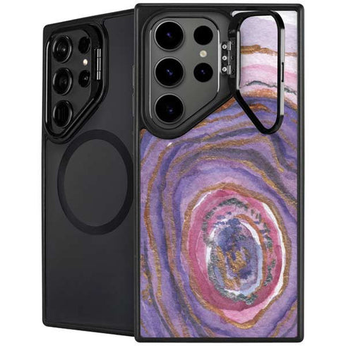 Lilac Watercolor Geode Galaxy Cases