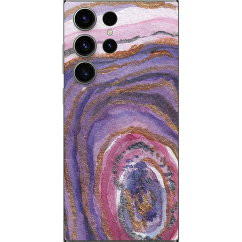 Lilac Watercolor Geode Galaxy S25 Ultra Skin