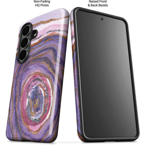 Lilac Watercolor Geode Galaxy S26 Impact Case
