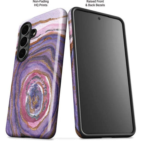 Lilac Watercolor Geode Galaxy S26 Plus Impact Case