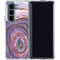 Lilac Watercolor Geode Galaxy Z Fold5 5G Clear Case