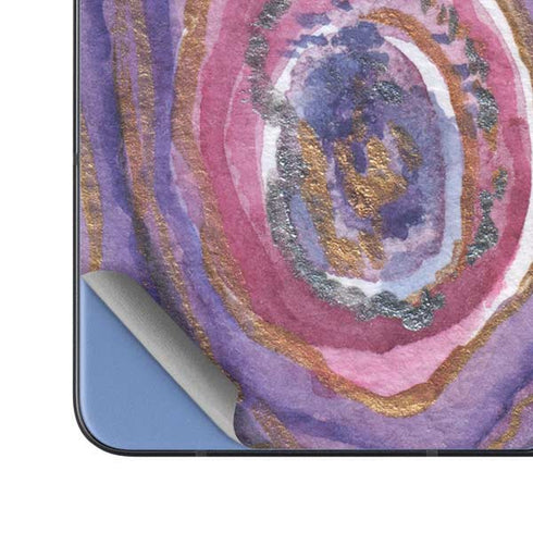 Lilac Watercolor Geode Galaxy Z Fold5 5G Skin