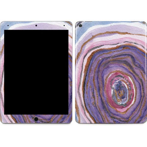 Lilac Watercolor Geode iPad Skins