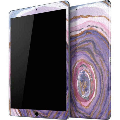 Lilac Watercolor Geode iPad Skins