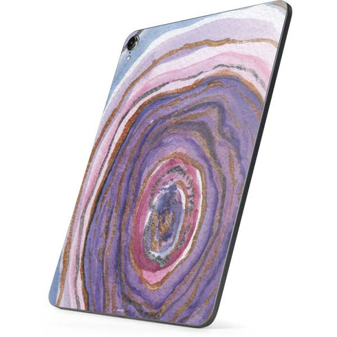 Lilac Watercolor Geode Apple iPad Pro Skin