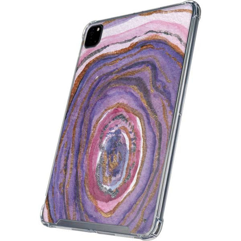 Lilac Watercolor Geode iPad Cases