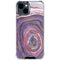 Lilac Watercolor Geode iPhone 15 Clear Case