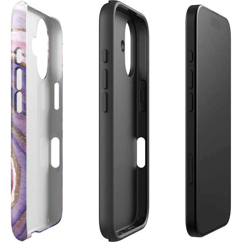 Lilac Watercolor Geode iPhone 16 Plus Impact Case
