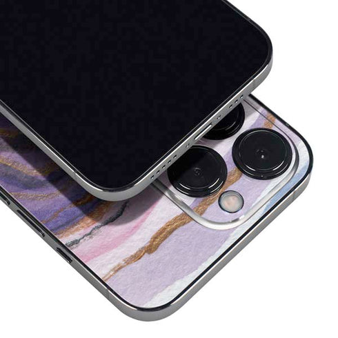 Lilac Watercolor Geode iPhone 16 Pro Skin