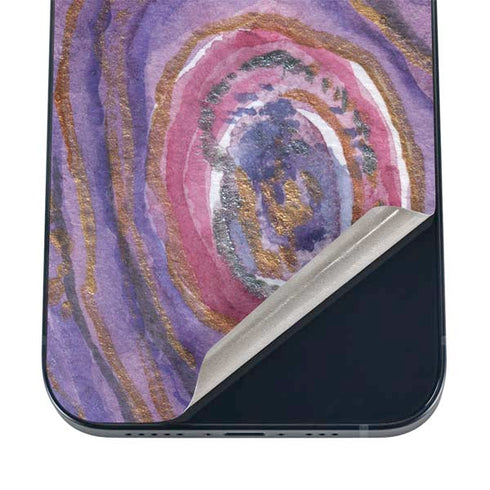 Lilac Watercolor Geode iPhone 16 Skin