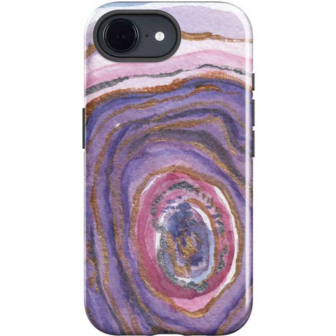 Lilac Watercolor Geode iPhone 16e Impact Case