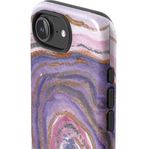Lilac Watercolor Geode iPhone 16e Impact Case
