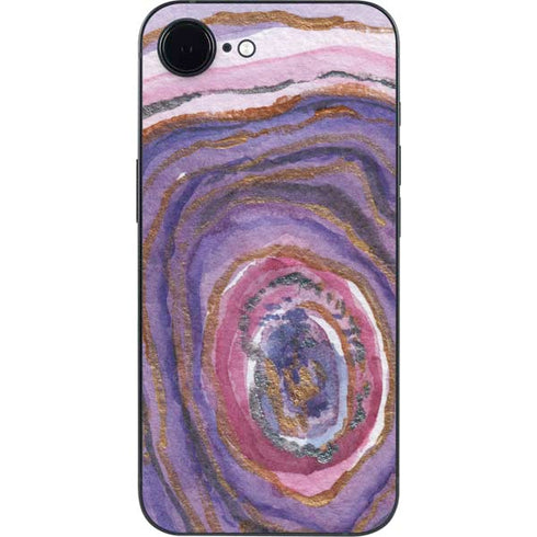 Lilac Watercolor Geode iPhone 16e Skin