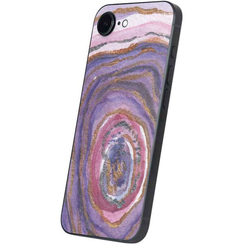 Lilac Watercolor Geode iPhone 16e Skin