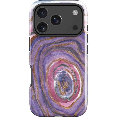 Lilac Watercolor Geode iPhone 18 Pro Impact Case