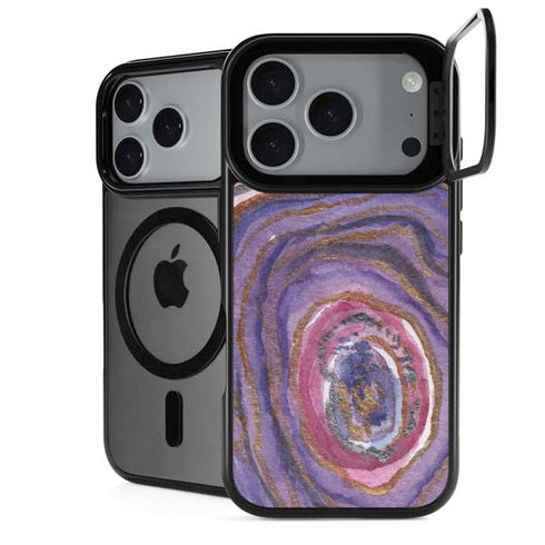 Lilac Watercolor Geode iPhone 18 Pro Max Kickstand Case