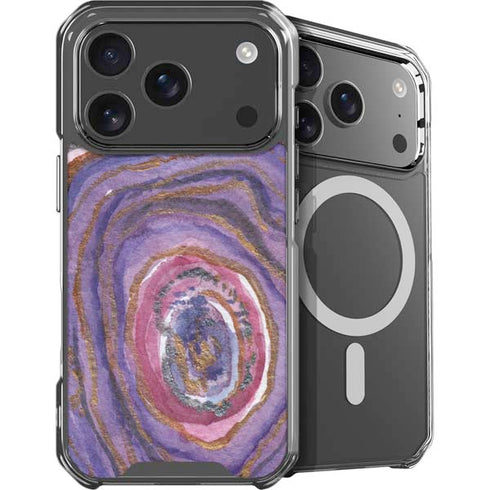 Lilac Watercolor Geode iPhone 18 Pro Max MagSafe Case
