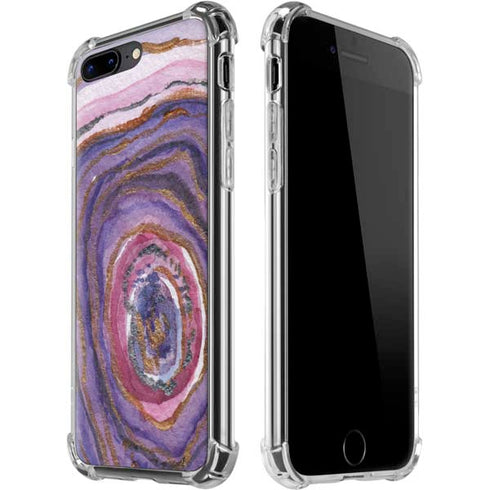 Lilac Watercolor Geode iPhone Cases
