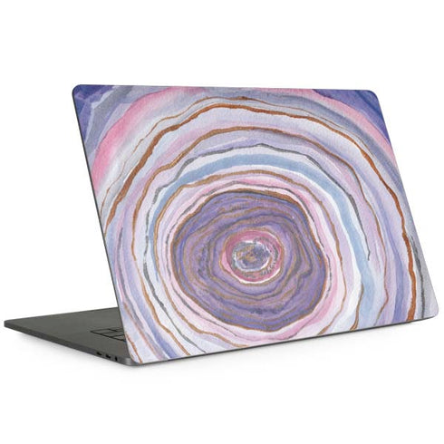 Lilac Watercolor Geode MacBook Skins