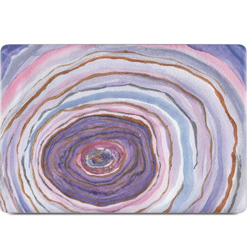 Lilac Watercolor Geode MacBook Skins