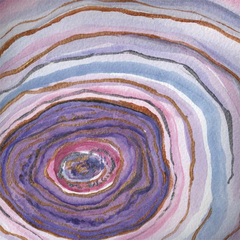 Lilac Watercolor Geode MacBook Skins