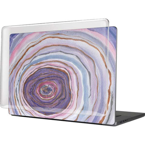 Lilac Watercolor Geode MacBook Cases
