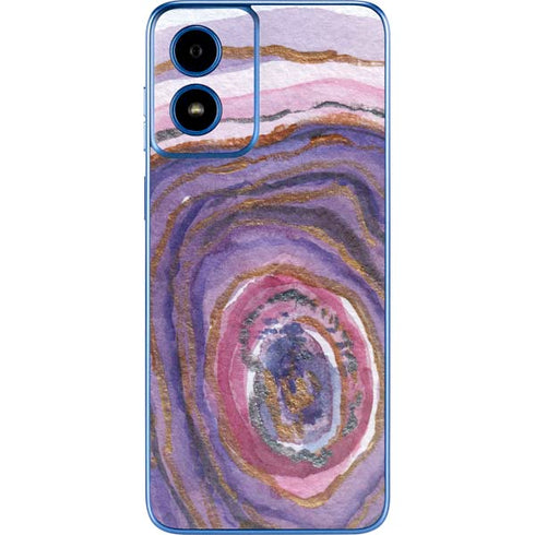 Lilac Watercolor Geode Moto G Play 4G (2024) Skin