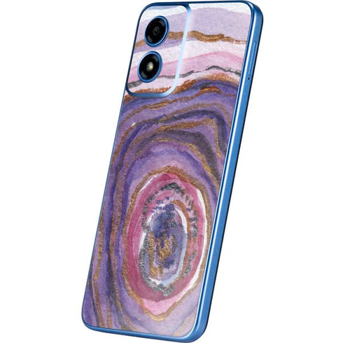 Lilac Watercolor Geode Moto G Play 4G (2024) Skin