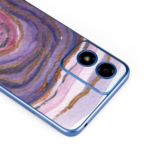 Lilac Watercolor Geode Moto G Play 4G (2024) Skin