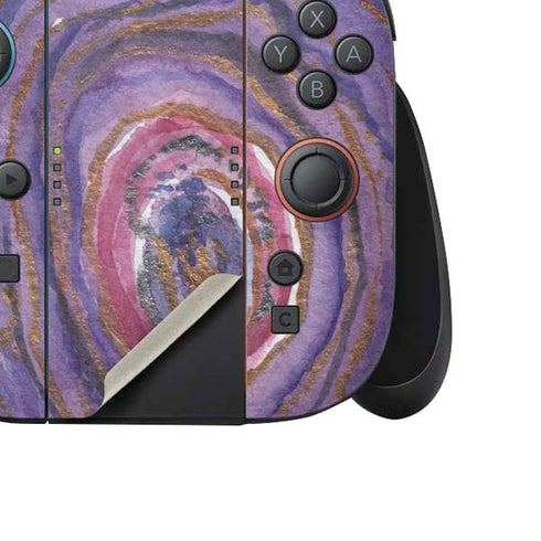 Lilac Watercolor Geode Nintendo Switch 2 (2025) Joy-Con Controller Skin