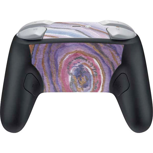 Lilac Watercolor Geode Nintendo Switch 2 (2025) Pro Controller Skin