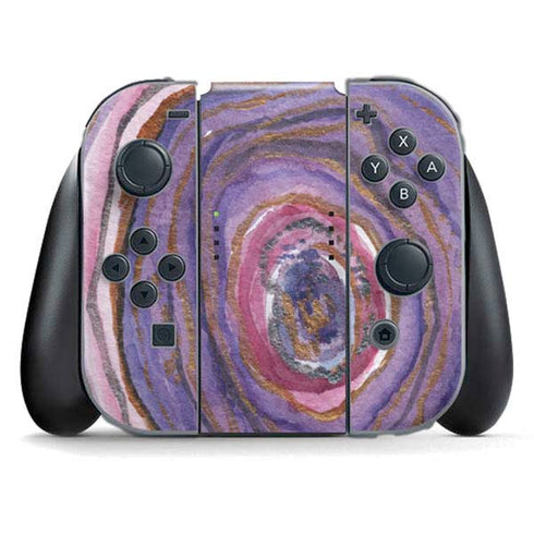 Lilac Watercolor Geode Nintendo Skins
