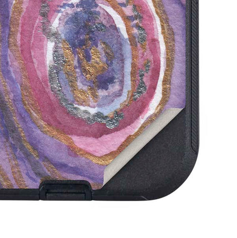 Lilac Watercolor Geode Otterbox Defender iPhone Skin