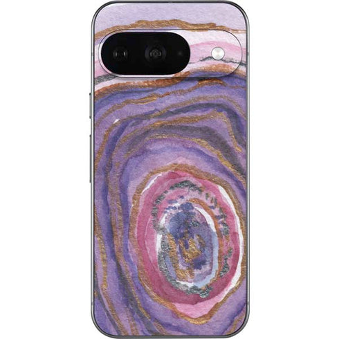 Lilac Watercolor Geode Google Pixel 9 Skin