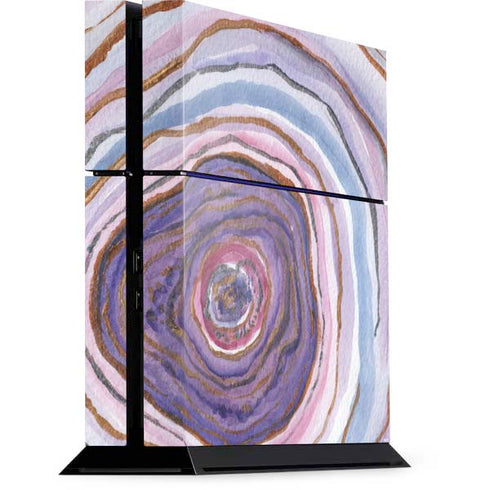 Lilac Watercolor Geode PlayStation PS4 Skins
