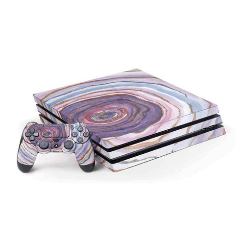 Lilac Watercolor Geode PlayStation PS4 Skins